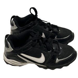 Nike Youth Black White Football Cleats Land Shark Athletic Shoes 4Y